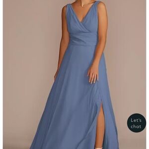 Elegant Blue Sleeveless Dress